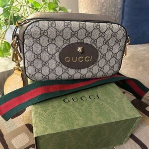 COPY - GG Supreme Monogram Web Neo Vintage Shoulder Bag Beige New Acero Crop